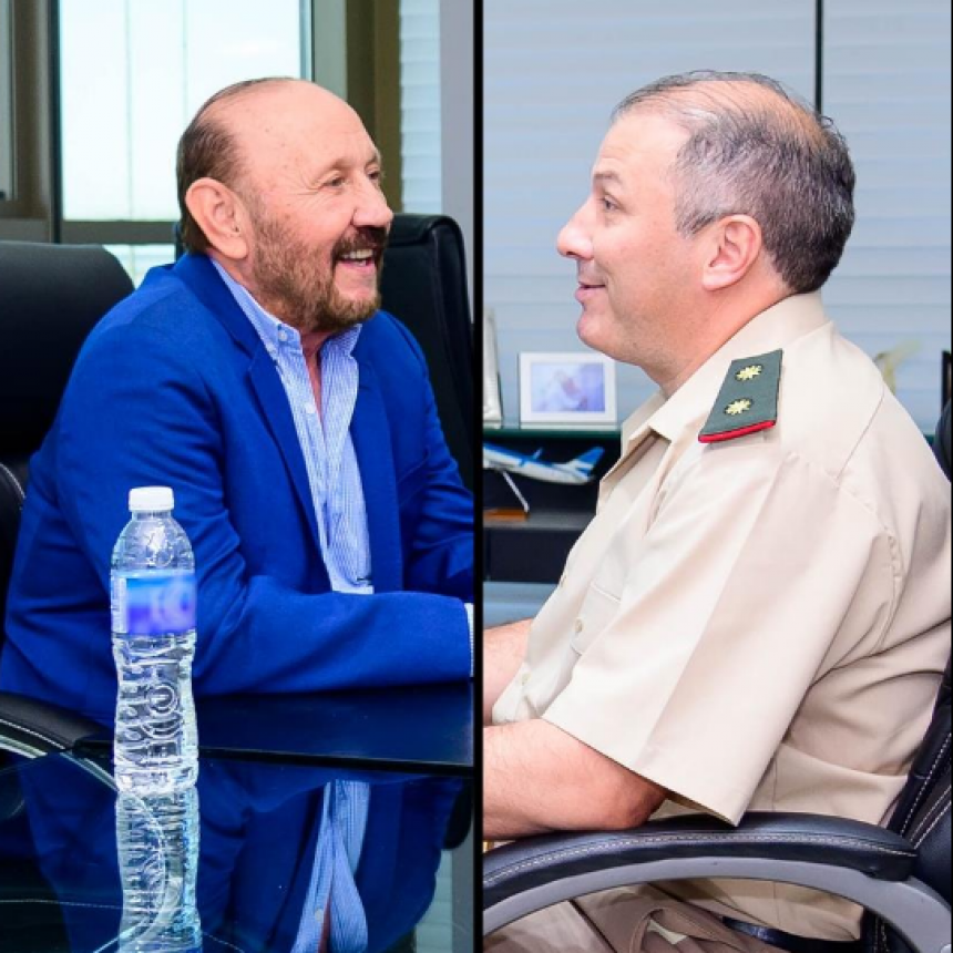 Insfrán se reunió con el nuevo jefe de la Agrupación VI de Gendarmería Nacional