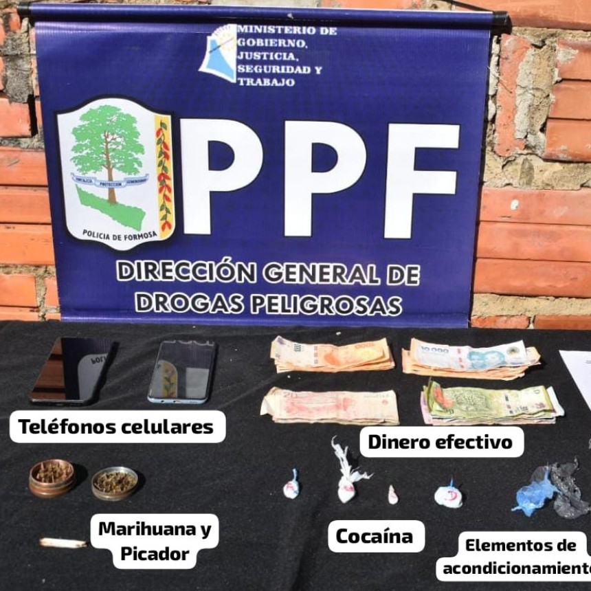 Desbarataron otro punto de venta de drogas en el barrio Simón Bolívar