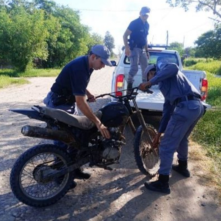Recuperaron una motocicleta sustraída